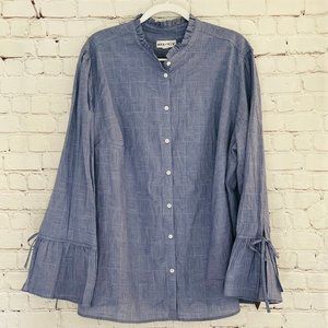 AVA & VIV Chambray Blouse- NWT